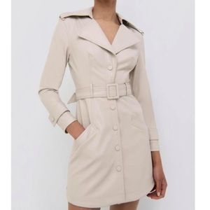 Jonathan Simkhai Chandler Vegan Leather Trench Mini Dress